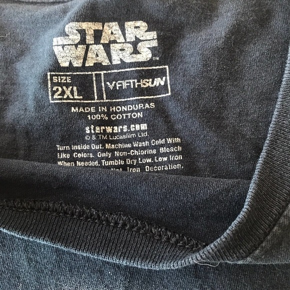 Star Wars T Shirt The Mandelorian Mens 2XL Pre-Owned Gray - Picture 4 of 9